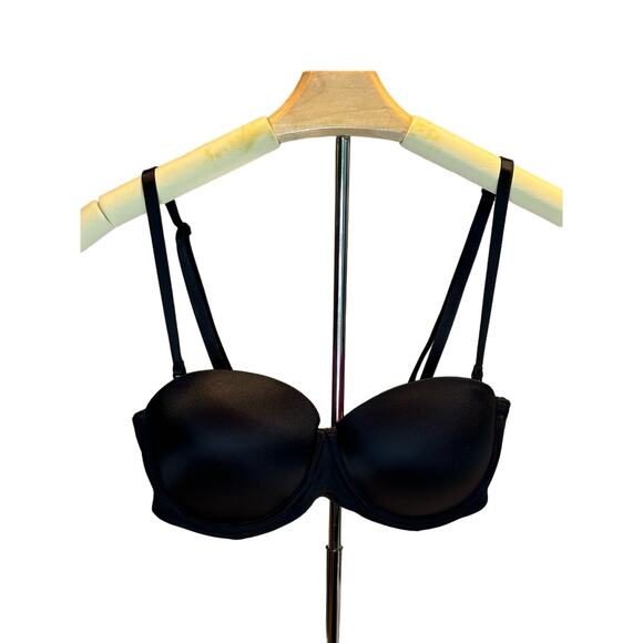 Women's Victoria's Secret Pink Multi Way Position Push Up Bra Black 34C, EUC - Picture 1 of 4